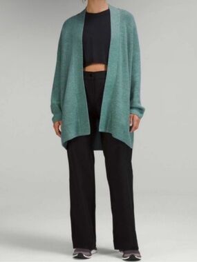 Lululemon Merino Wool-Blend Ribbed Long Wrap Sweater
